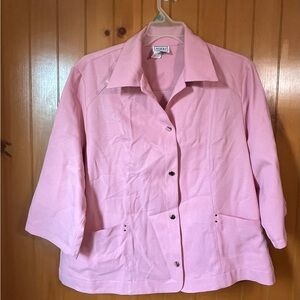 NIKKI Vintage baby pastel Pink *Barbiecore* Blazer jacket Womens Plus Size 20